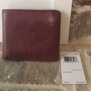 Maroon Coach Wallet